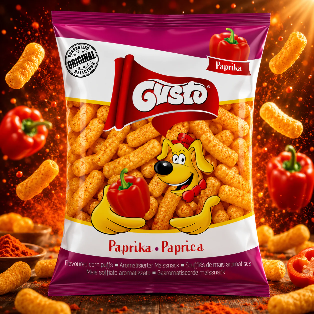 Gusto Paprika Corn Puffs 80g