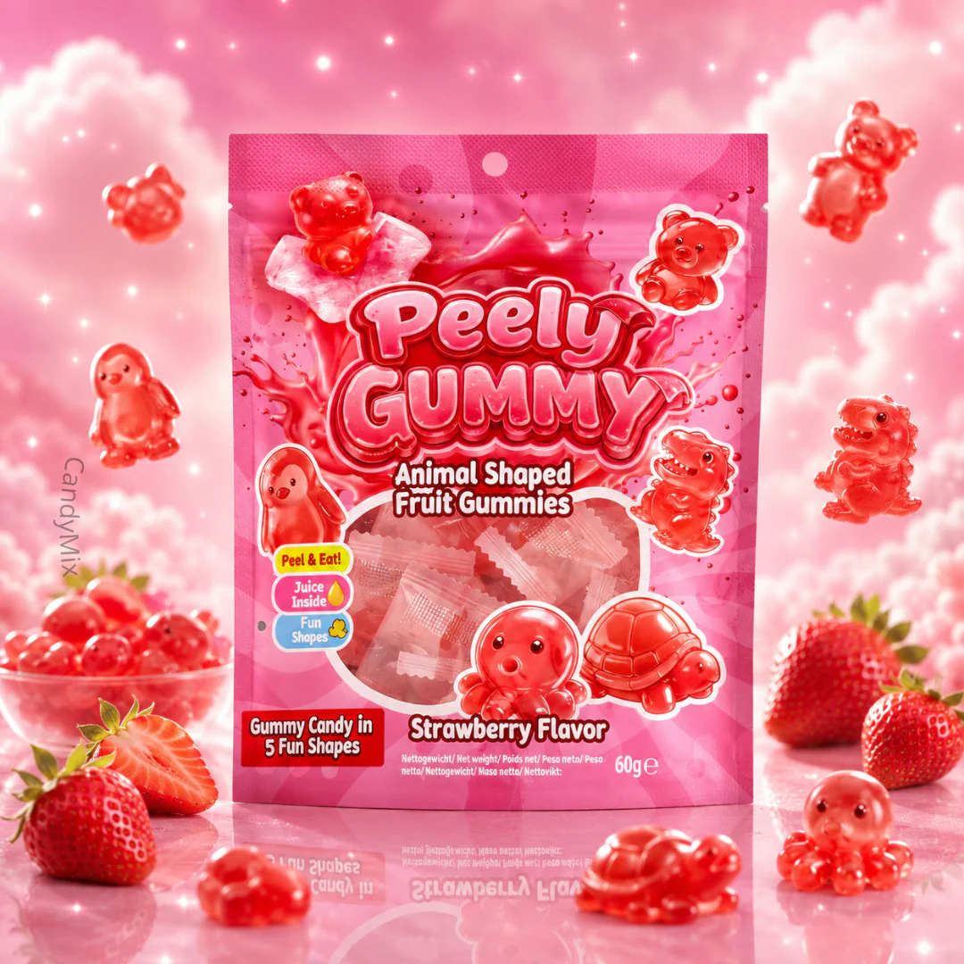 Peely gummy animal Shaped Strawberry 60g
