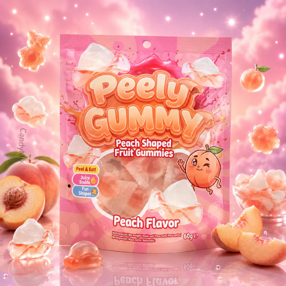 Peely gummy Peach Shaped 60g - Image 2