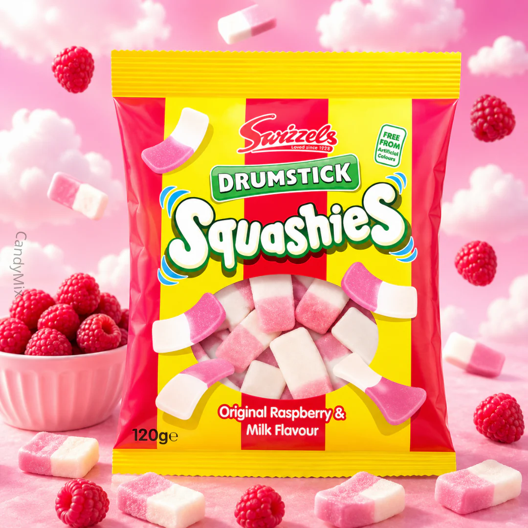 Swizzels Squashies - Raspberry & Milk Flavour 120g